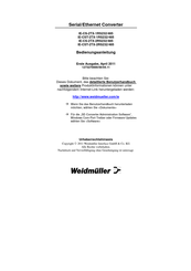 Weidmuller IE-CS-2TX-2RS232/485 Bedienungsanleitung