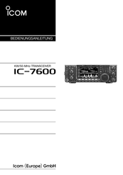 Icom IC-7600 Bedienungsanleitung