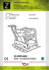 Zipper Maschinen ZI-RPE160C Betriebsanleitung