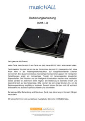MUSIC HALL mmf-3.3 Bedienungsanleitung