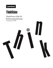 Lenovo ThinkVision S24e-20 Bedienungsanleitung
