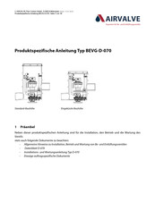AIRVALVE BEVG-D-070 Produktspezifische Anleitung