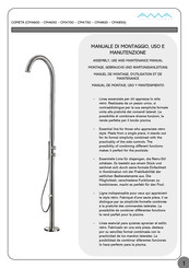 Ama Luxury Shower COMETA CM4650 Montage-, Gebrauchs- Und Wartungsanleitung