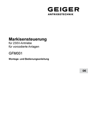 GEIGER GFM001 Montage- Und Bedienungsanleitung