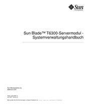 Sun Microsystems T6300 Systemverwaltungshandbuch