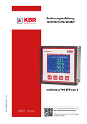 Kbr multimess F96 TFT- -5 Serie Bedienungsanleitung