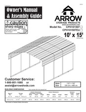 Arrow Storage Products CPH101507EU Pflege- & Montageanleitung