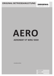 Siegenia AEROMAT VT WRG 1000 Originalbetriebsanleitung
