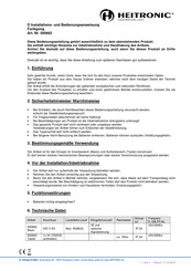 Heitronic 500662 Installations- Und Bedienungsanweisung