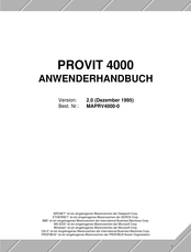B&R PROVIT 4000 Anwenderhandbuch
