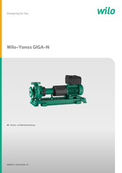 Wilo Yonos GIGA-N Einbau- Und Betriebsanleitung