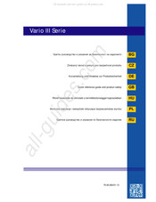 Carl Valentin Vario III 104/8 Kurzanleitung Und Hinweise Zur Produktsicherheit