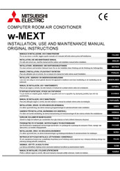 Mitsubishi Electric w-MEXT 022 Installations, Bedienungs Und Wartungsanleitungen