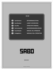 Sabo 38-BV Betriebsanleitung