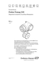 Endress+Hauser Proline Promag 50D Kurzanleitung