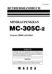 Maeda MC-305C-2 Betriebshandbuch