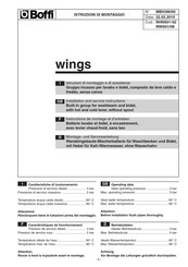 Boffi wings RHNS01 Montage- Und Serviceanleitung
