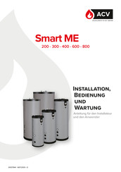 ACV Smart ME 300 Installation, Bedienung Und Wartung