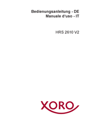 Xoro HRS 2610 V2 Bedienungsanleitung