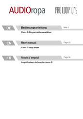 AUDIOropa PRO LOOP D15 Bedienungsanleitung