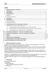 Pfannenberg PA L 1 Betriebsanleitung