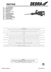DEDRA DED7848 Bedienungsanleitung Mit Garantiekarte