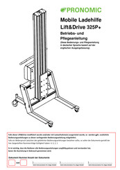 Pronomic Lift&Drive 325P+ Betriebs- Und Pflegeanleitung