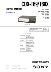 Sony CDX-T69 Servicehandbuch