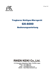 Riken Keiki GX-6000 Bedienungsanleitung