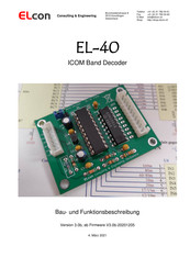 Elcon EL-40 Einbau- Und Funktionsbeschreibung