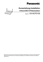 Panasonic KX-NCP0158CE Kurzanleitung Installation