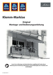 belavi Klemm-Markise Montage- Und Bedienungsanleitung