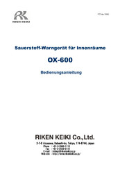 Riken Keiki OX-600 Bedienungsanleitung