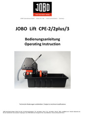 JOBO CPE-3 Bedienungsanleitung