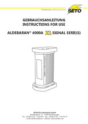 Seto ALDEBARAN 4000A X1 SIGNAL Serie Gebrauchsanleitung