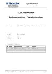 Electrolux ECS Bedienungsanleitung - Parametereinstellung
