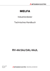 Mitsubishi Electric MELFA RV-3AL Technisches Handbuch