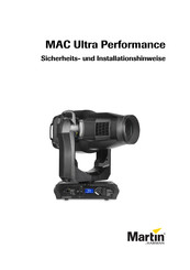 Harman Martin MAC Ultra Performance Sicherheits- Und Installationshinweise