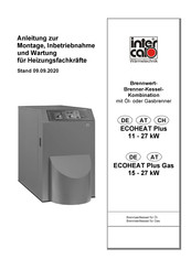 Intercal ECOHEAT Plus 30 Anleitung Zur Montage, Inbetriebnahme Und Wartung Für Heizungsfachkräfte