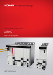 Beckhoff AX8000 serie Originalbetriebsanleitung
