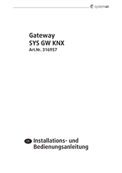 SystemAir SYS GW KNX Installations- Und Bedienungsanleitung