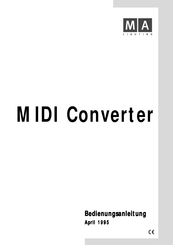 MA lighting MIDI Converter Bedienungsanleitung