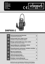 Scheppach SWP800-2 Original Bedienungsanleitung
