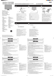NEC MultiSync EA243WM Installationshandbuch