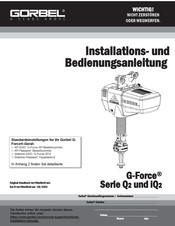 GORBEL Easy Arm iQ2 Installations- Und Bedienungsanleitungen