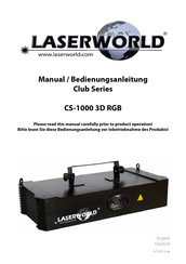 Laserworld CS-1000 3D RGB Bedienungsanleitung