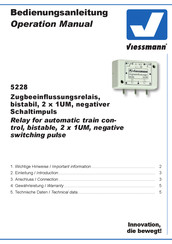 Viessmann 5228 Bedienungsanleitung