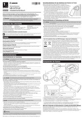 Canon VB-H751LE Installationshandbuch