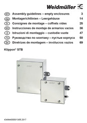 Weidmuller KLIPPON STB Serie Montagerichtlinien