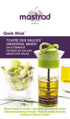 Mastrad Qwik Wisk F26908 Gebrauchsanleitung & Rezepte